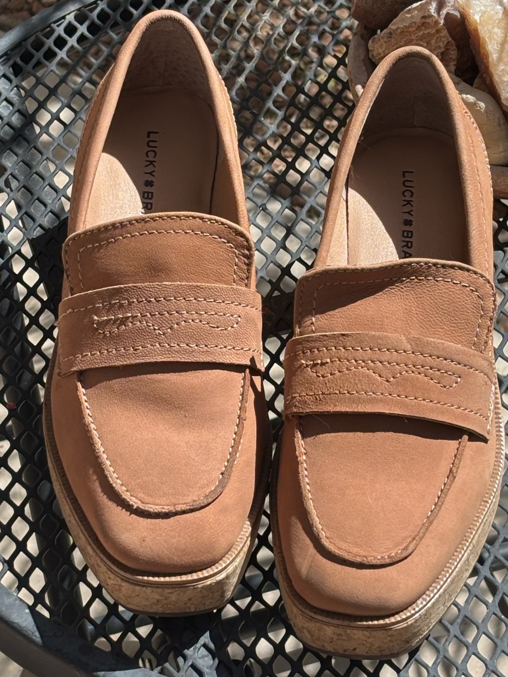 Lucky Brand Chunky Heel Platform Loafers Size 5